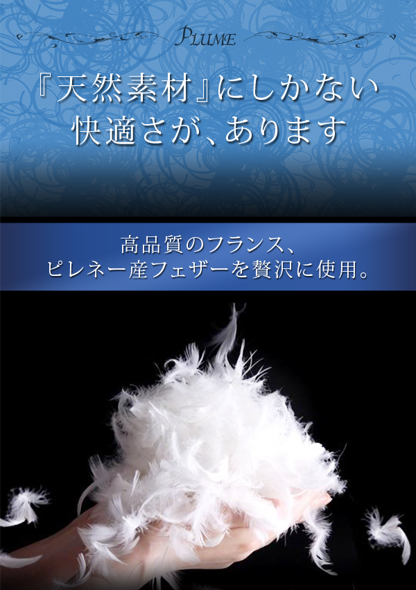 フランス産フェザー100%羽根布団
