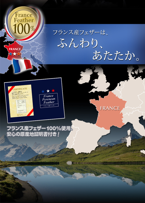 フランス産フェザー100%羽根布団
