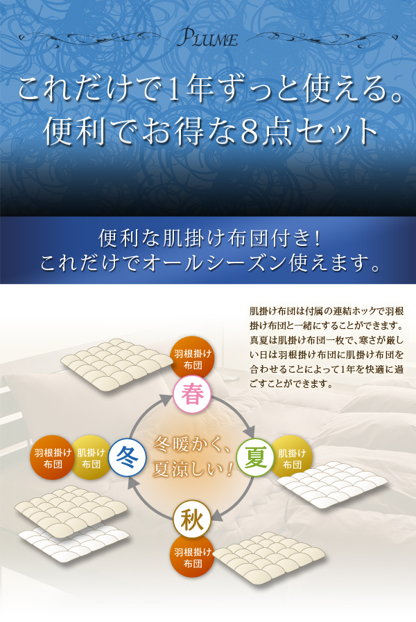 フランス産フェザー100%羽根布団