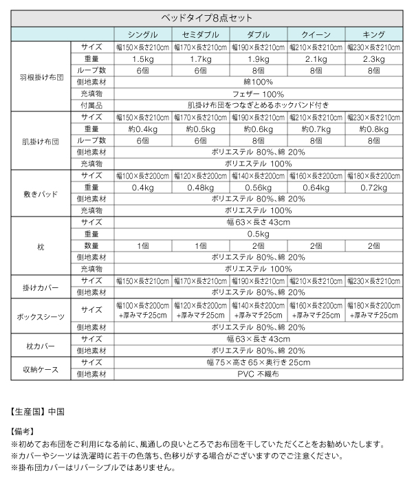 フランス産フェザー100%羽根布団