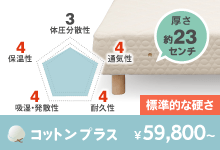 脚付きマットレス コットンプラス